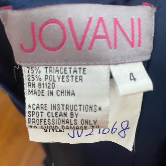 Jovani Navy Strapless Gown - Picture 6 of 6